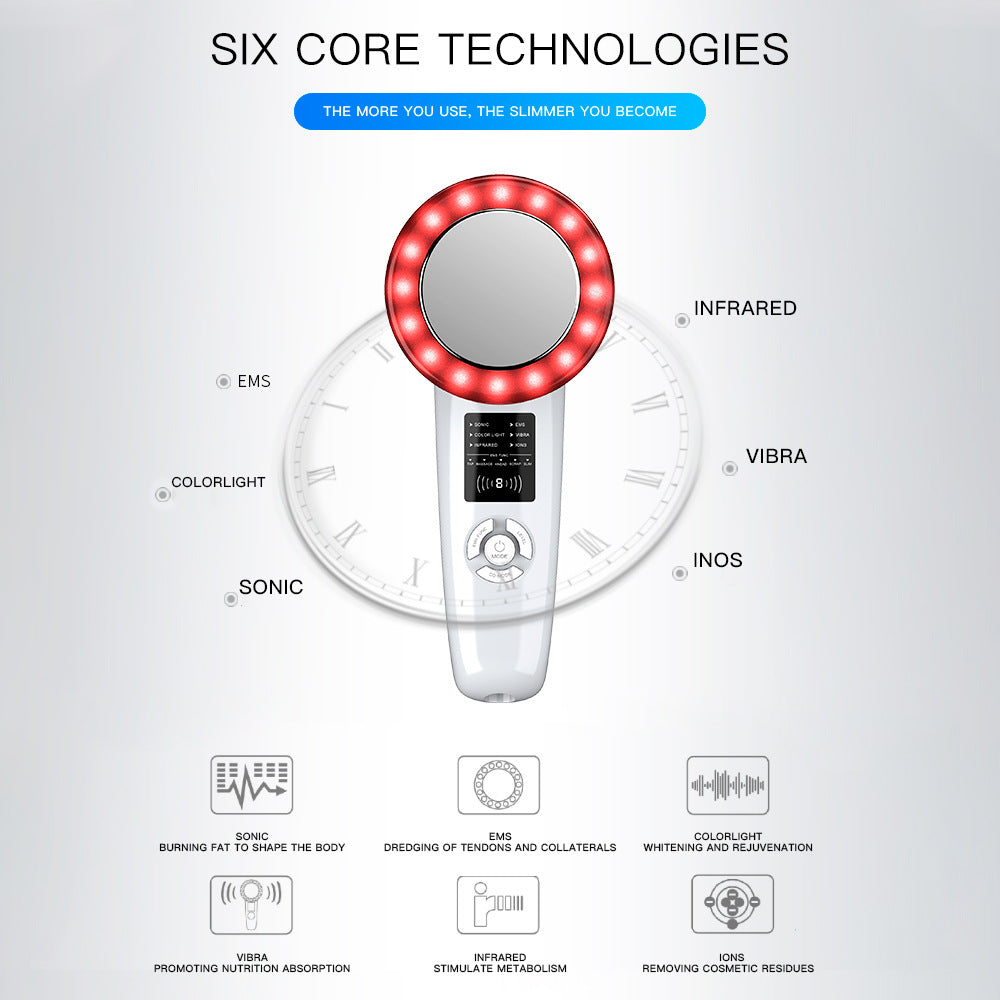 Ultrasonic Six-in-One Slimming and Skin Care Device