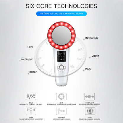 Ultrasonic Six-in-One Slimming and Skin Care Device