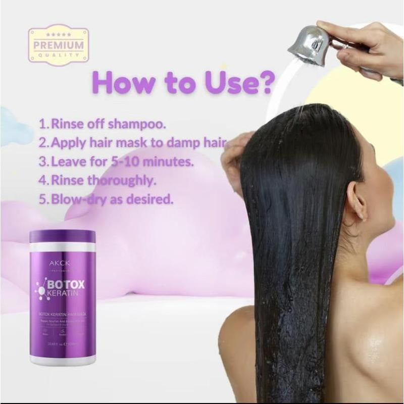 AKCK Keratin Hair Mask 1000ml for Hair Repair and Care