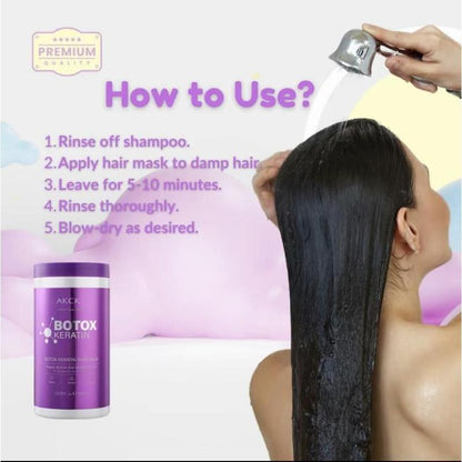 AKCK Keratin Hair Mask 1000ml for Hair Repair and Care