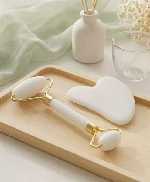 Juego de Rodillo de Jade y Gua Sha