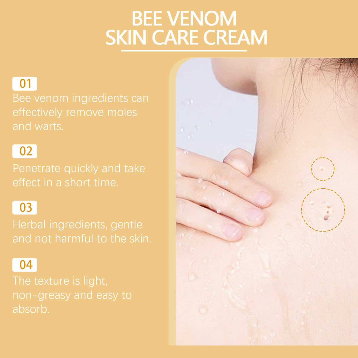 Bee Venom Mole Removal Skin Care Cream
